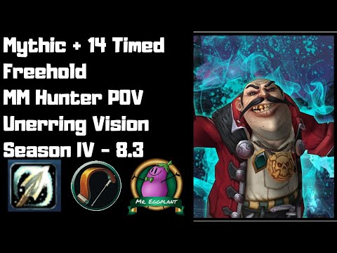 M+14 Freehold (w/ 2 Obelisk) Timed | MM Hunter POV | Unerring Vision 8.3 | Season 4