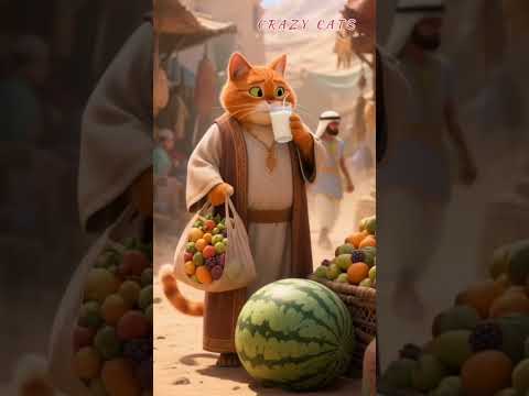 Super Cat Vs powerful bull #cat #catlovers #cute #shorts #kitten #brave