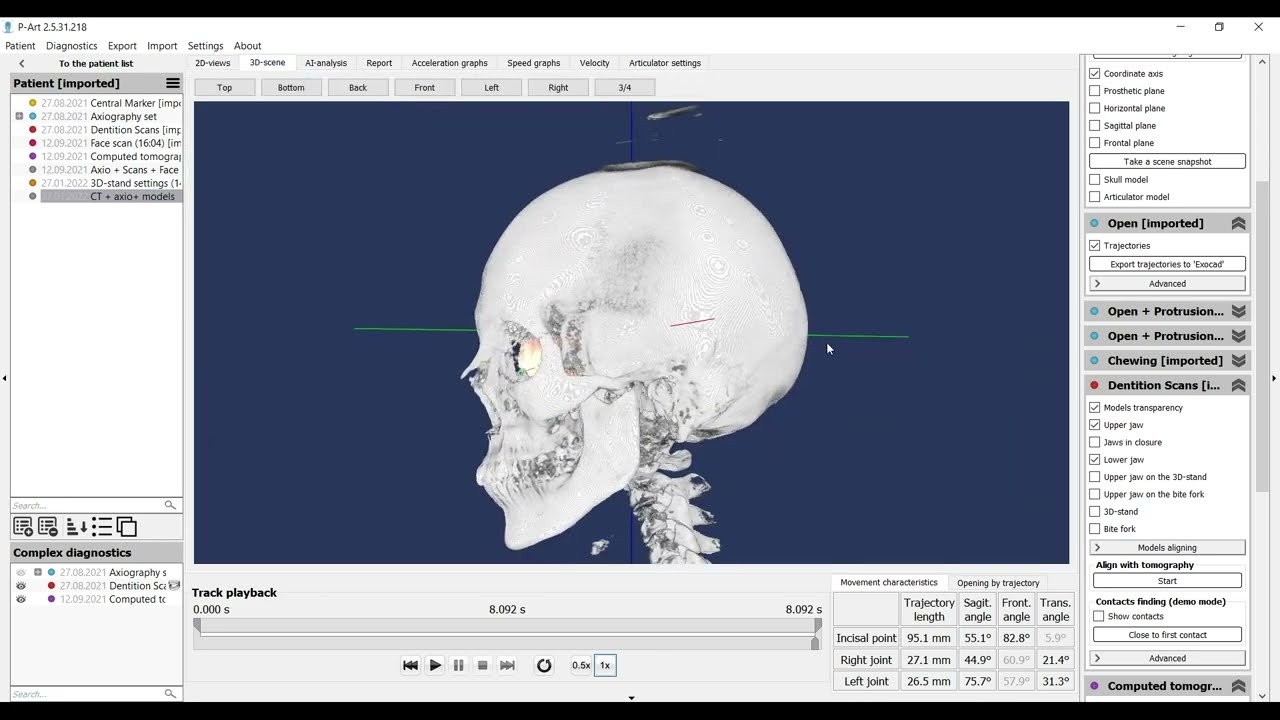 8. Overview of functionality for basic diagnostics.