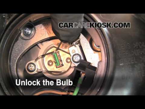 How to change a burnt out headlight tail light turn signal and brights bulb on a Kia Rondo 2007
