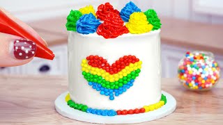 🌈 Magic Rainbow 🌈 Miniature Heart Rainbow Cake Decorating | Perfect 1000+ Miniature Cake Ideas