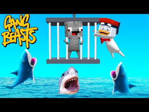 ALPHASTEIN WIRD VON HAIEN ANGEGRIFFEN in Gang Beasts !