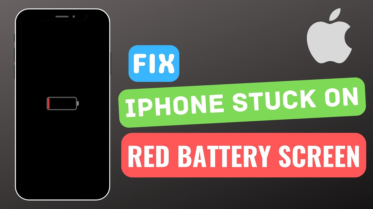 iPhone stuck on a red battery screen  solve  at home free🔋🔋🔋🏠🏠🏠🏠