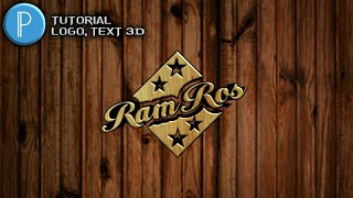 Cara membuat Logo + Text 3D background kayu - PixelLab tutorial || RamRos