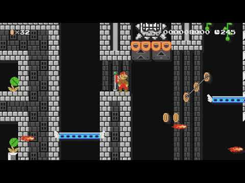 WORLD:1-4: L'antre de Bowser.. by lзσ - Super Mario Maker - No Commentary 1bq