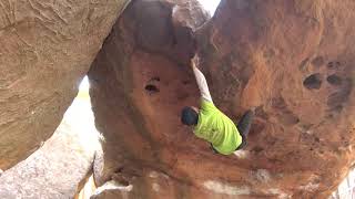 Video thumbnail de Quebrantamentes, 7a. Albarracín