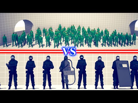 ZOMBIE TEAM vs SWAT TEAM - Totally Accurate Battle Simulator TABS