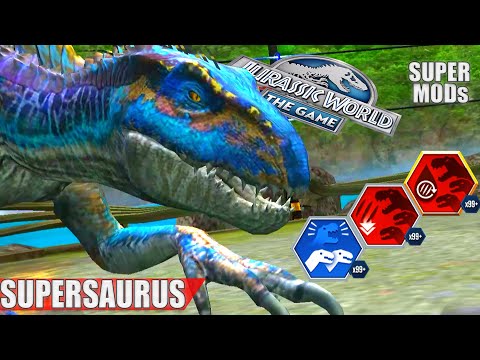 SUPER HEAVY BATTLE WITH SUPER MODs 999+ | JURASSIC WORLD THE GAME