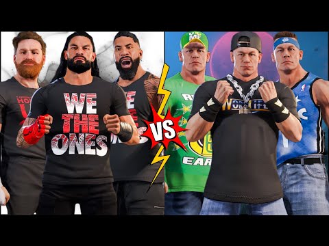 Can 3 John Cena Defeat Roman Reigns Jey Uso & Sami Zayn WWE 2K22
