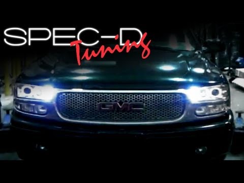 SPECDTUNING INSTALLATION VIDEO: 2000-2006 Chevy Yukon Denali Projector Headlights