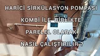 Kombi tesisatında harici sirkülasyon pompası varsa, kablosuz oda termostatı ile 
