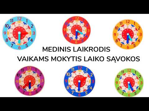 Medinis laikrodis vaikams mokytis laiko sąvokos