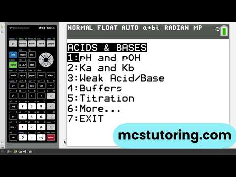 Acids and bases TI-84 calculator program walkthrough video thumbnail