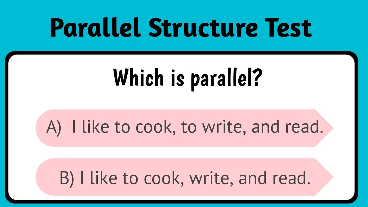 Parallel Structure Quiz || English Parallel Structure Test || English Writing Skills quiz