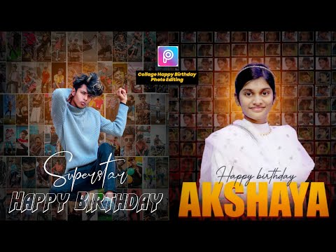 HOW TO MAKE HAPPY BIRTHDAY COLLAGE IN PICSART | PICSART COLLAGE PHOTO EDITING | MOSAIC EFFECT EDIT |