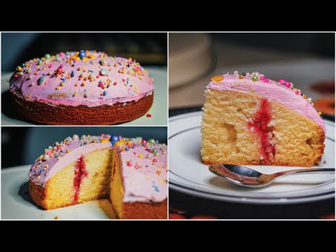 Strawberry Crush Poke Cake | Strawberry Crush Cake I Poke Cake | Easy Feast by Surekha