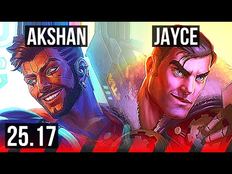 AKSHAN vs JAYCE (TOP) | Dominating | KR Master | 25.17