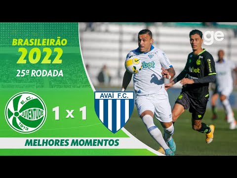 JUVENTUDE 1 X 1 AVAÍ | MELHORES MOMENTOS | 25ª RODADA BRASILEIRÃO 2022 | ge.globo
