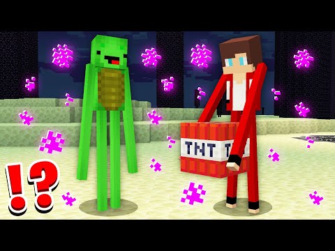 Mikey And JJ Playing As Enderman In Minecraft Challenge - Maizen Mizen Mazien Parody