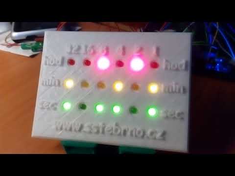 Binary clock panel and firmware - full project by zdenek_o - Thingiverse