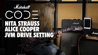 Video thumbnail for Marshall CODE  | Artist Playthrough | Nita Strauss (Alice Cooper) | JVM Drive Setting by Marshall Amplification