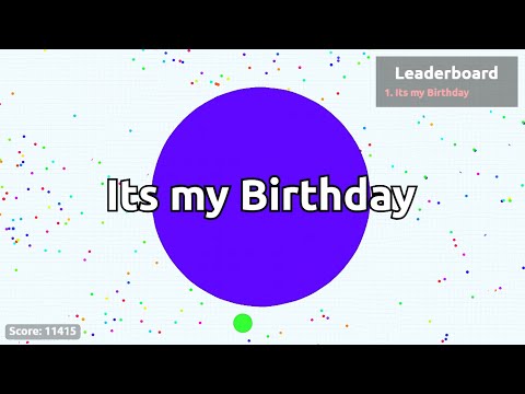 It's My Birthday in Agar.io - JUMBO SOLO AGARIO GAMEPLAY