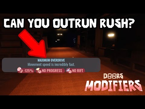Can You Outrun RUSH Using The New Modifiers? DOORS (Roblox)
