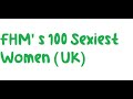 2000 To 2017 FHM S 100 Sexiest Women UK