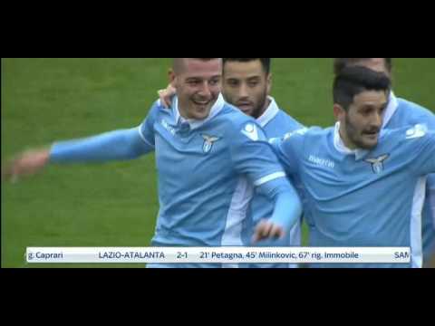 LAZIO ATALANTA 2 1 AMPIA SINTESI HIGHLIGHTS 15/1/2017 SERIE A 20ESIMA GIORNATA
