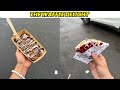 Hardworking Girl Selling Red Velvet Waffle And Chocolate Pan Cake On Street Indian Street Food