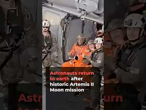 Artemis II astronauts journey back to Earth after moon mission | AJ #shorts