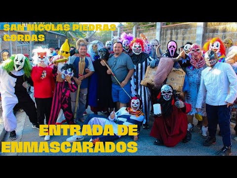ENTRADA DE ENMASCARADOS CANTÓN SAN NICOLÁS PIEDRAS GORDAS SANTA RITA CENTRO 