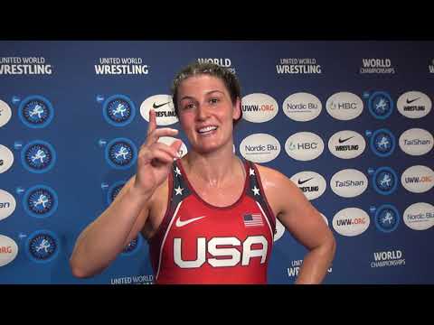 Six-time World champion Adeline Gray after winning 2021 World gold at 76 kg
