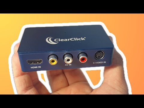 ClearClick Video to USB 1080P Audio Video Capture & Live Streaming Device - Input HDMI, AV, RCA, S-Video, VCR, VHS, Camcorder, Video8, Hi8, DVD, Gaming Systems - USB-C Plug & Play video review thumbnail