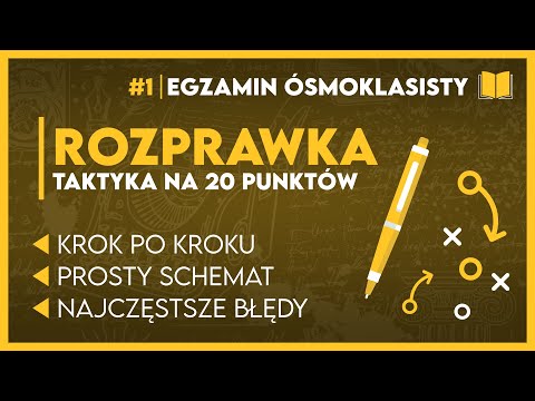 POLSKI - SCHEMAT ROZPRAWKI za 20 PUNKTÓW! - Egzamin Ósmoklasisty 2024