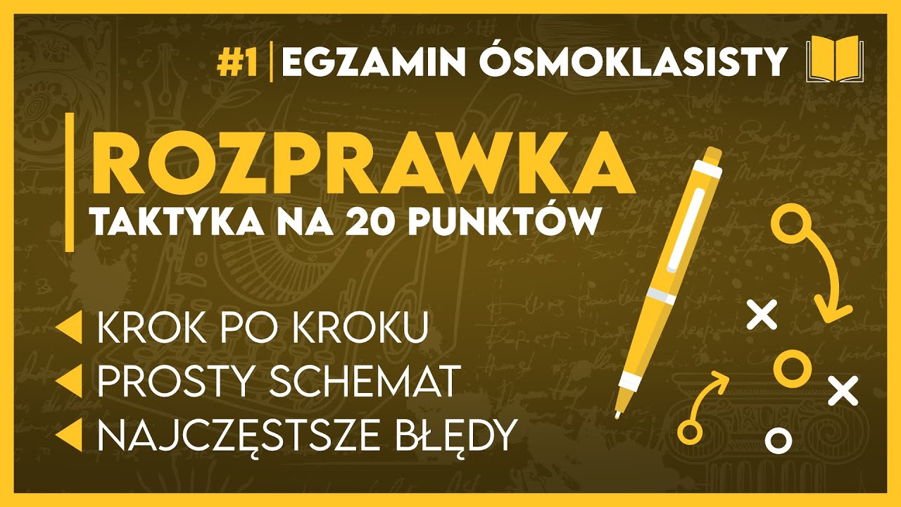 JAK NAPISAĆ ROZPRAWKĘ ✍️ Schemat za 20 punktów! ✅️ | Egzamin Ósmoklasisty 2025