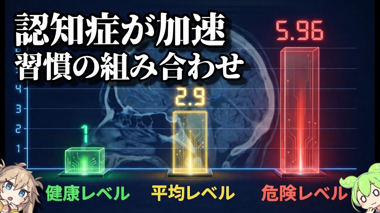 認知症リスクを6倍にする生活習慣の組み合わせ【ずんだもん】