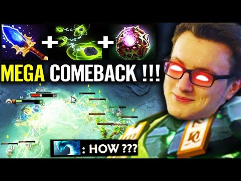 AMAZING MIRACLE CARRY HIS TEAM WITH SUPPORT HERO  [Earth Spirit] Megacreep Comneback Dota 2