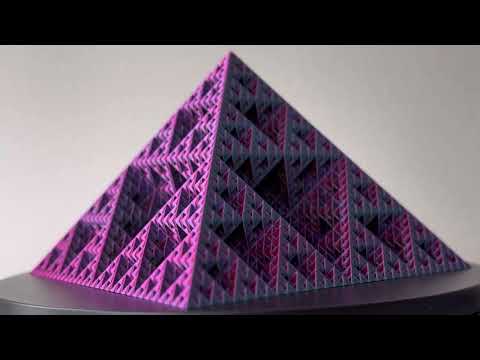 Color-Changing 3D Printed Fractal Pyramid | Prints in Vase Mode!