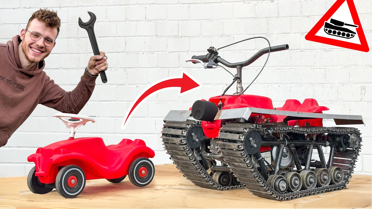 Wir bauen einen MINI PANZER aus unserem BOBBY CAR!