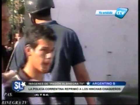 Policia correntina agrede a hinchas de Chaco For Ever   Argentino B
