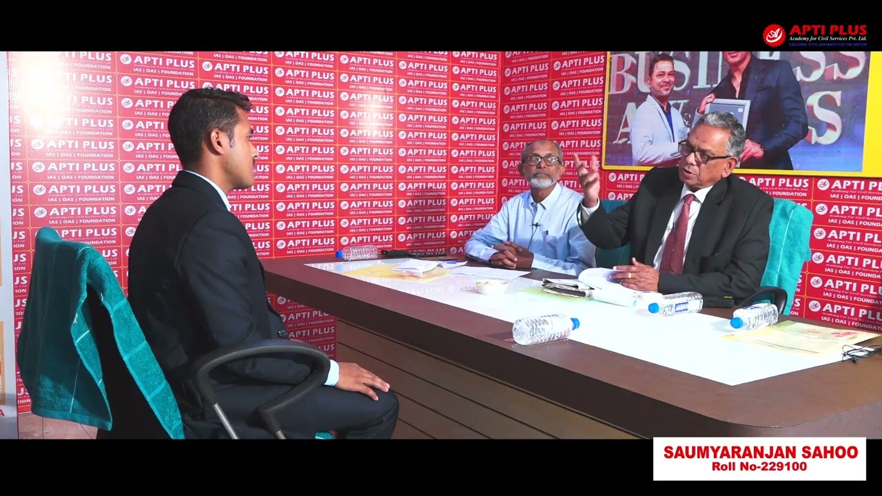 SAUMYARANJAN SAHOO  || RANK 105 || OAS 2024 || Mock Interview || APTI PLUS
