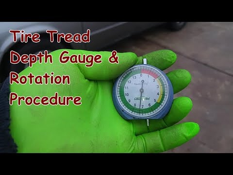 Tire Tread Depth Gauge & Tire Rotation Procedure