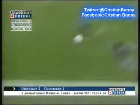 Uruguay 1 - Colombia 1. Eliminatorias 2002