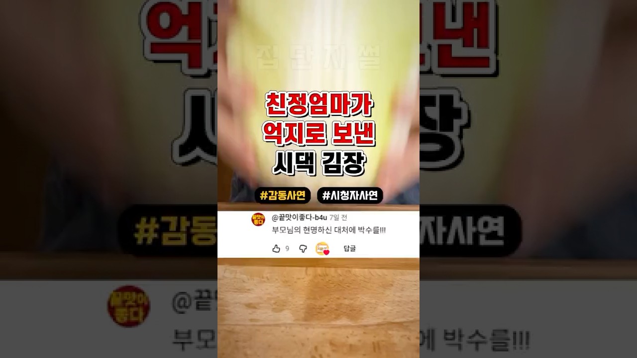 친정엄마가 억지로 보낸 시댁 김장