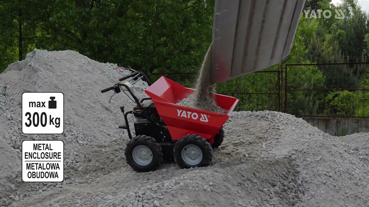 Spalinowe wozidło budowlane YATO YT-86115 – ładowność 300 kg