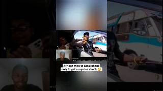 Download lagu African Tries to steal phone only to yet a suprise shock 😲 #prank  #africa #stealing mp3