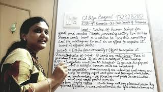 1 Want and Its Characteristics (ICSE Economics Class IX Chapter 3 : Basic Concept of Economics)