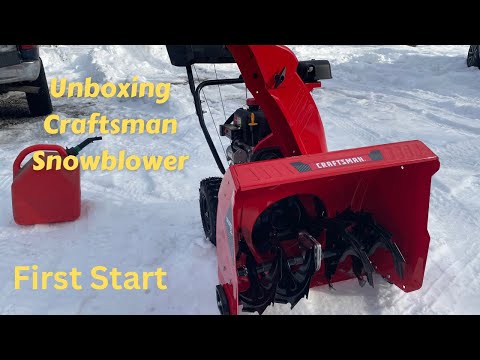 Unboxing new 24” Craftsman 2 stage gas Snowblower purchased from Lowe’s.