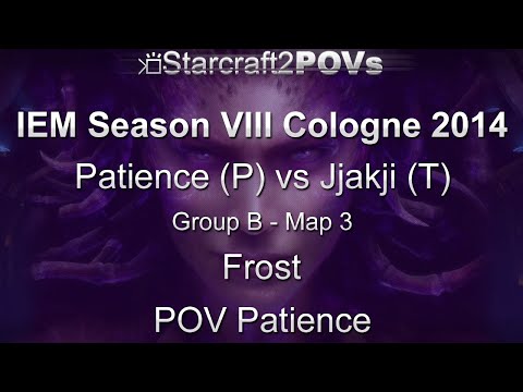 SC2 HotS - IEM VIII Cologne 2014 - Patience vs Jjakji - Group B - Map 3 - Frost - Patience